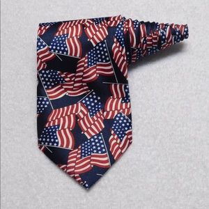 Parquet American Flag Men's Novelty Necktie Tie